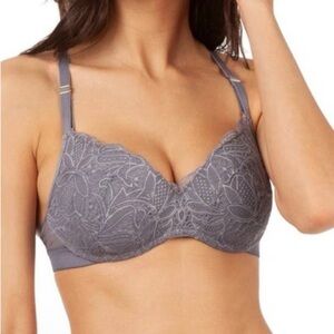 Lively Bra Lace Wireless 34C No Wire Gray